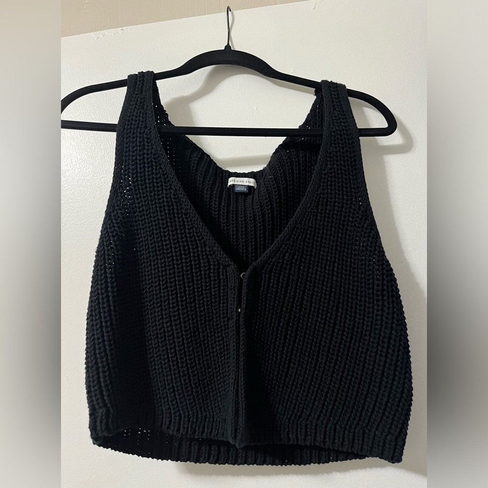 American Eagle Outfitters Black Knit Tank Top